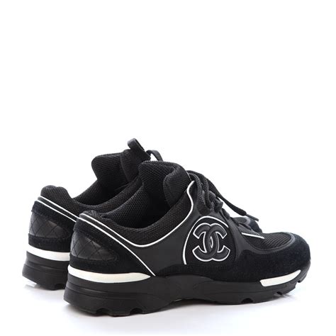 black and white chanel patent calfskin sneakers mens 11|Chanel black and white sneakers.